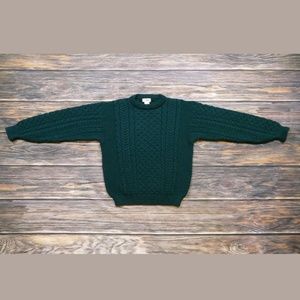Vintage LL Bean Hand Knit Irish Made Sweater Med